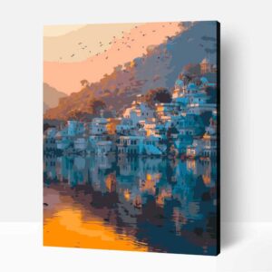 Pushkar tó India számfestő
