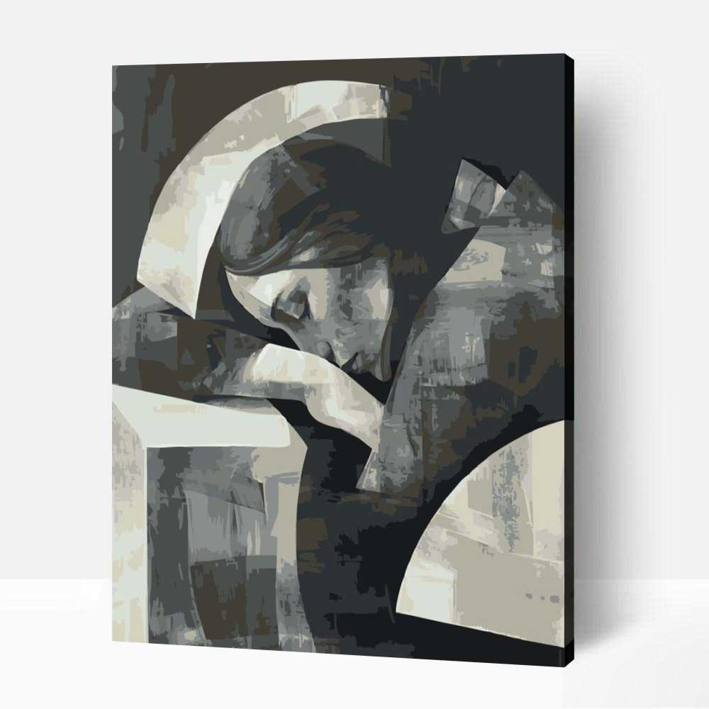 Rajz pihenő nő számfestő számozott kifestő