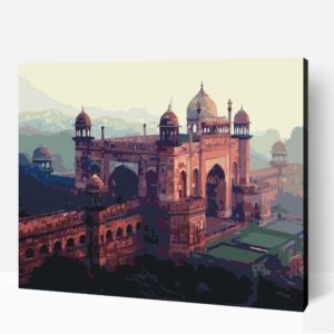 Red Fort madártávlatból  számfestő