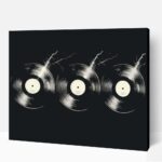 Régimódi lemezek számfestő