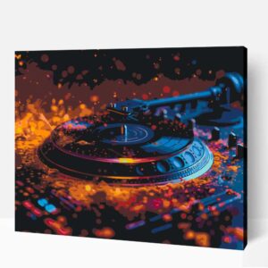 Színes dj pult számfestő