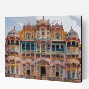 Színes épület Jaipur számfestő