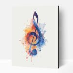 Színes hangjegyek számfestő