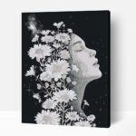 Virágzó női személyiség számfestő