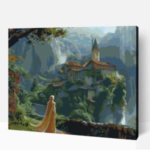 Aranyhaj a vár előtt számfestő