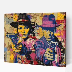 Bonnie és Clyde számfestő