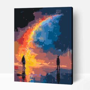 Kezdődő szivárvány számfestő