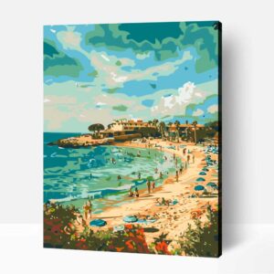 Mallorca tengerpart számfestő