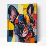 Mozaik kutya számfestő