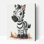 Nagyszemű zebra számfestő