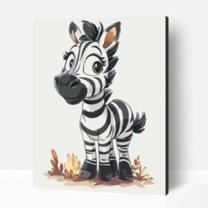 Nagyszemű zebra számfestő