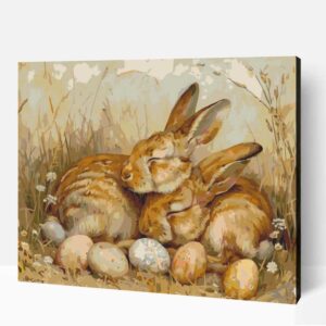 Nyulas pihenés számfestő