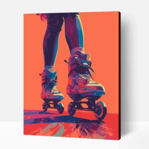 Pop art görkorcsolya számfestő