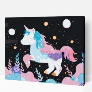 Pop art unikornis  számfestő