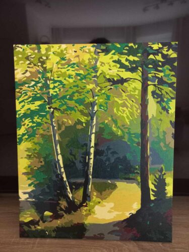 Click to view full screen Lakókocsival az erdőben számfestő photo review