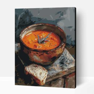 Festmény gulyásleves számfestő