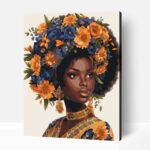 Virágos mikrofon haj  számfestő