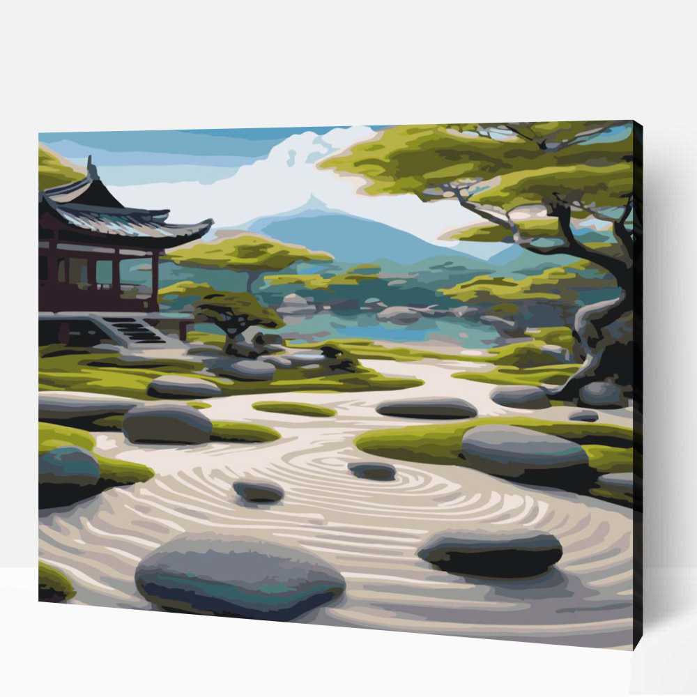 Buddhista kert számfestő 1 Buddhista kert számfestő