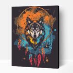 Eltökélt farkas álomfgoó számfestő