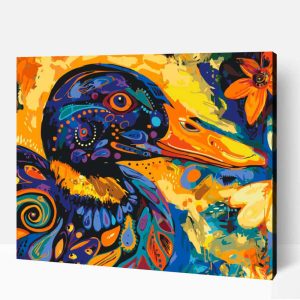 Kacsa van Gogh stílusban számfestő