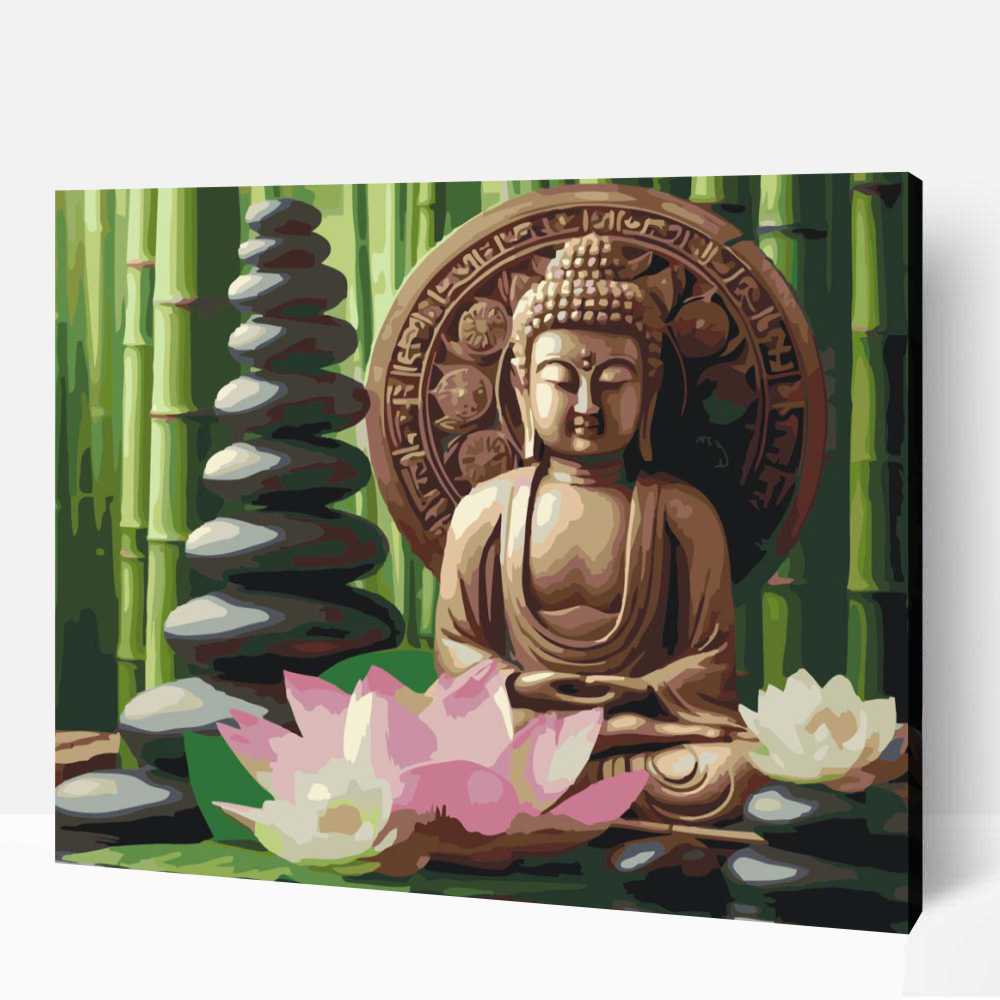 Meditációs zen környezet számfestő 1 Meditációs zen környezet számfestő