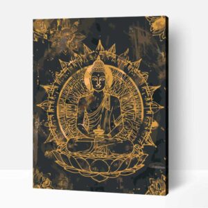 Meditatív mandala számfestő