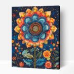 Napraforgó mandala számfestő