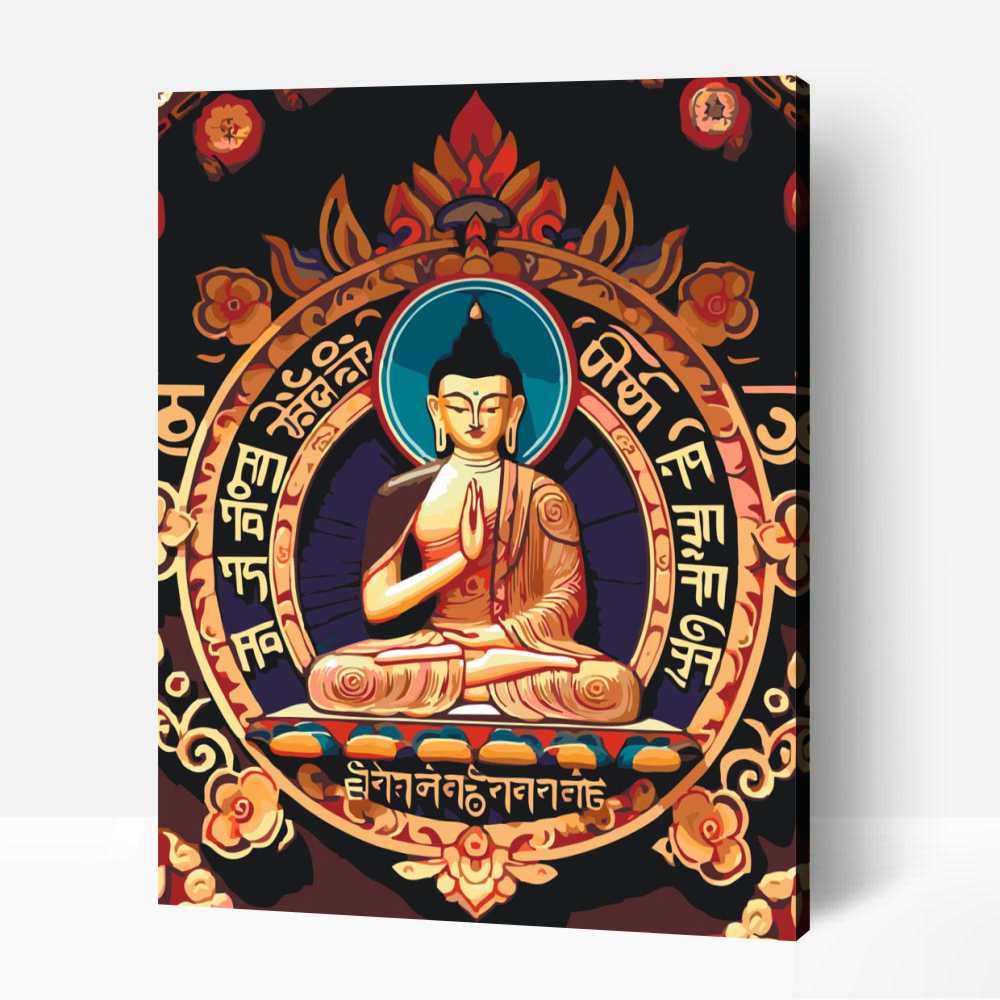 Om mani padme hum mantra számfestő 1 Om mani padme hum mantra számfestő