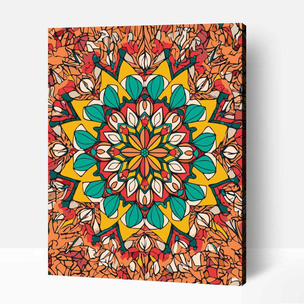 Ragyogó mandala számfestő 1 Ragyogó mandala számfestő