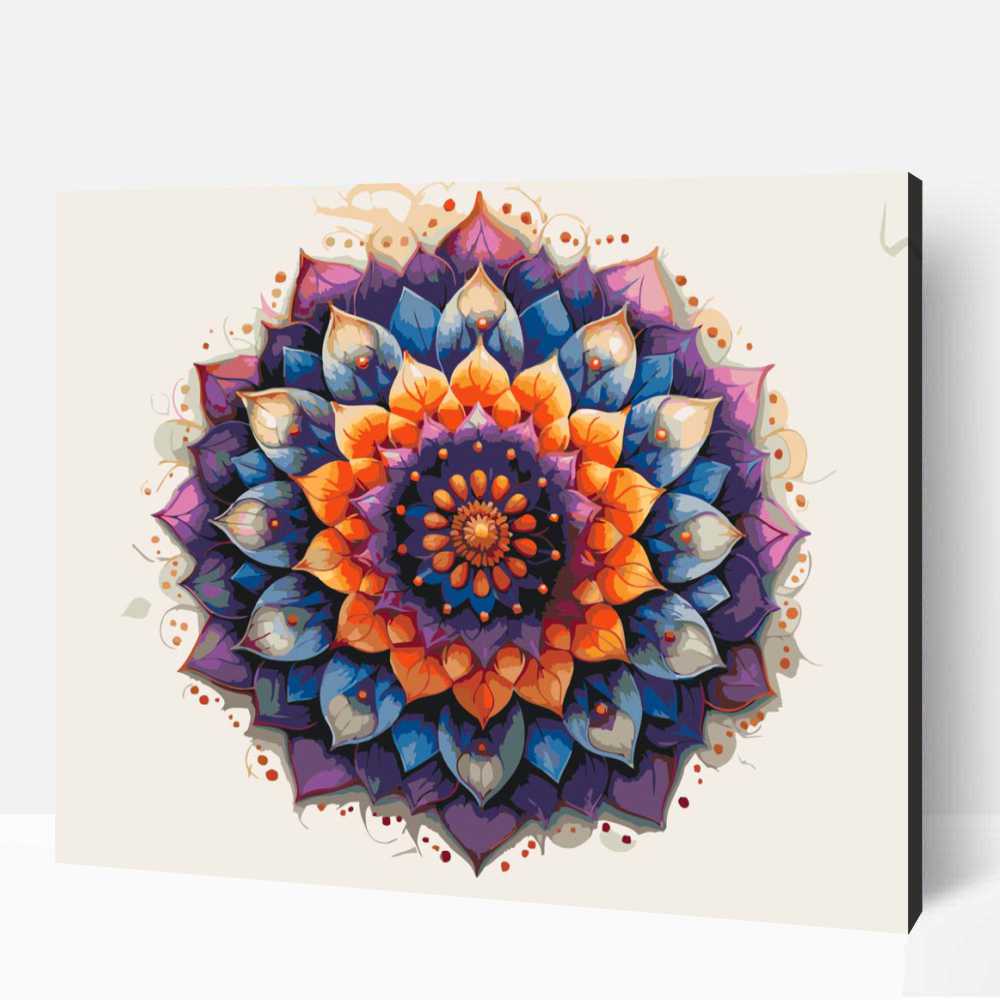 Sejtelmes mandala számfestő 1 Sejtelmes mandala számfestő