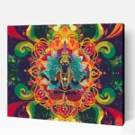 Színes istenség mandala számfestő