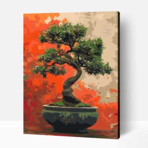 Vörös bonsai számfestő