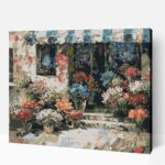 Festmény virágbolt számfestő