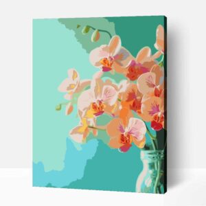 Idilli virágcsokor számfestő