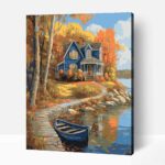 Őszi otthon számfestő