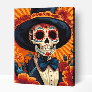 Dia de los muertos - öltöny számfestő