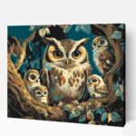 Bagoly család számfestő