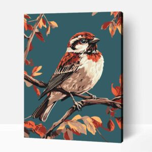 Büszke veréb számfestő