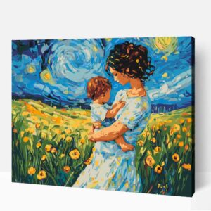 Anyaság Van Gogh-stílusban számfestő