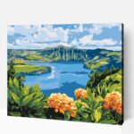 Lagoa das Sete cidades számfestő