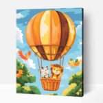 Repülő kisbarátok számfestő