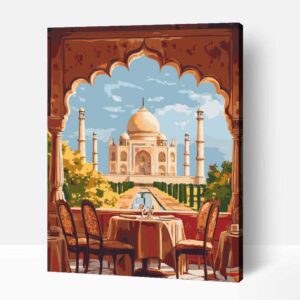 Taj Mahal az étteremből számfestő