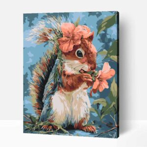 Mókus hibiszkusszal számfestő