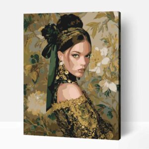 Arany és smaragd számfestő