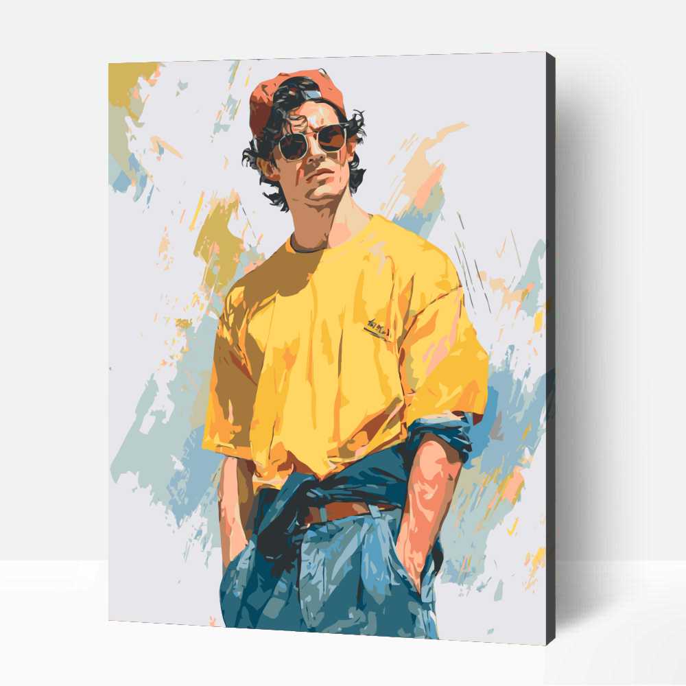 Divatos férfi számfestő 1 Divatos férfi számfestő