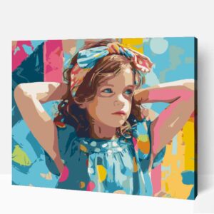 Divatos kislány számfestő