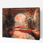 Elegáns török fürdő számfestő