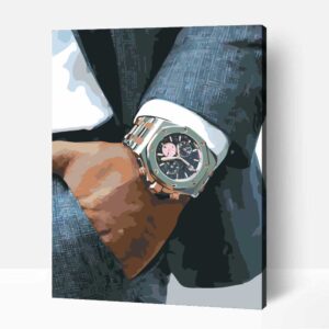 Férfi karóra öltönnyel számfestő