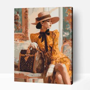 Vintage elegancia számfestő