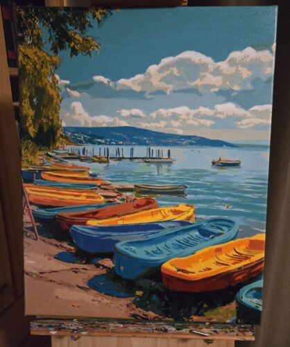 Világító hóemberek számfestő photo review